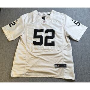 Nike NFL On Field Oakland Raiders Khalil Mack #52 White Jersey Men’s Size 52